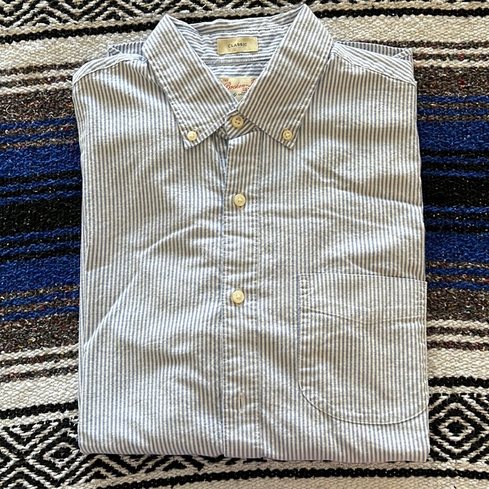 Vertical Striped long Sleeve Classic Fit Button-up